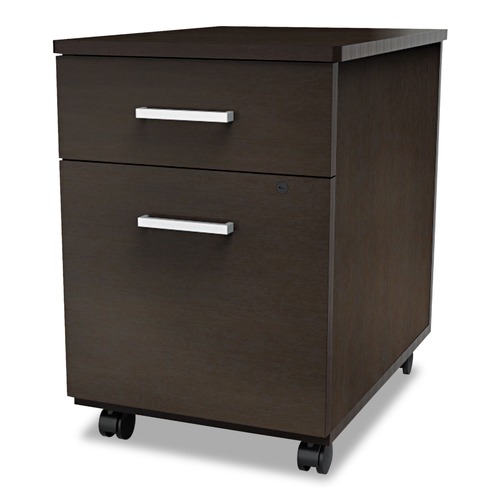Office Filing Cabinets & Shelves | Linea Italia LITTR752MOC 16.5 in. x 19.75 in. x 23.63 in. Left or Right 2-Drawer Box/File Legal/Letter Trento Line Mobile Pedestal File - Mocha image number 0