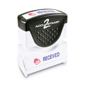 Stamps & Stamp Supplies | ACCUSTAMP2 035537 1.63 in. x 0.5 in. RECEIVED Pre-Inked Shutter Stamp - Red/Blue image number 0