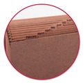File Folders | Smead 70390 TUFF Legal Size 1/12-Cut Tabs 12 Sections Elastic Cord Closure Expanding Wallet - Redrope image number 3