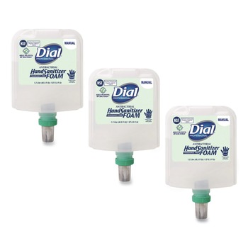 Dial Professional 17000 19717 1.2 Liter Antibacterial Foaming Hand Sanitizer Refill for Dial 1700 Dispenser - Fragrance-Free (3/Carton)