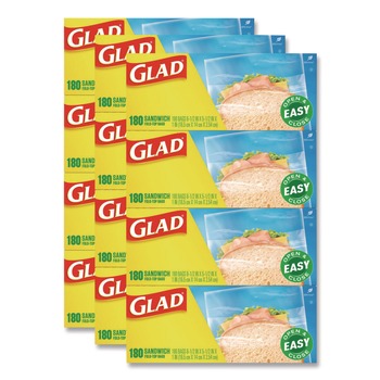 PRODUCTS | Glad 60771 6.5 in. x 5.5 in. Fold-Top Sandwich Bags - Clear (2160/Carton)