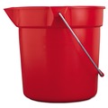Pails | Rubbermaid Commercial FG296300RED 10-Quart 10.5 in. Round Plastic Utility Pail - Red image number 0