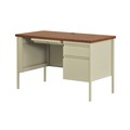 Office Desks & Workstations | Alera 22199 45 in. x 24 in. x 29.5 in. Single Pedestal Steel Desk - Cherry/Putty image number 1