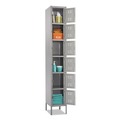 Office Filing Cabinets & Shelves | Safco 5524GR 12 in. x 18 in. x 78 in. Two-Tone Box Locker - Gray image number 1