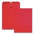 Envelopes & Mailers | Quality Park QUA38734 9 in. x 12 in. 28 lbs. Bond Clasp/Gummed Closure Weight Paper Clasp Envelope - Red (10/Pack) image number 0