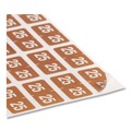 Dividers & Tabs | Smead 67925 0.5 x 1 Yearly End Tab File Folder Labels - Brown (25/Sheet, 10 Sheets/Pack) image number 3