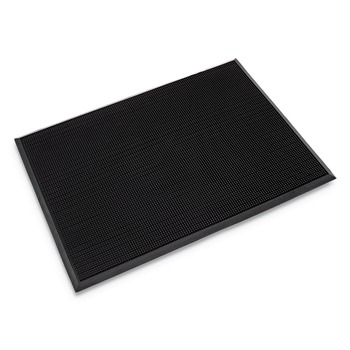 Crown MA SR42BK Mat-A-Dor 24 in. x 32 in. Rubber Entrance/Scraper Mat - Black