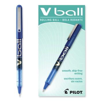 PENS PENCILS AND MARKERS | Pilot 35113 Vball Liquid Ink 0.7 mm Roller Ball Pen - Fine, Blue (Dozen)