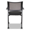  | Alera ALEEK43ME10B Eikon Series 20.86 in. x 24.01 in. x 33.07 in. Stacking Mesh Guest Chair - Black (2/Carton) image number 7