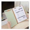 File Folders | Universal UNV10251 4-Section Pressboard Classification Folder - Letter, Green (10/Box) image number 3