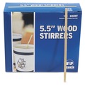 Coffee | AmerCareRoyal R810 5.5 in. Wood Coffee Stirrers (10000/Carton) image number 1