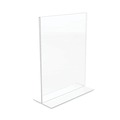 Office Presentation Supplies | Deflecto 69201 Classic Image 8.5 in. x 11 in. Insert Double-Sided Sign Holder - Clear image number 2