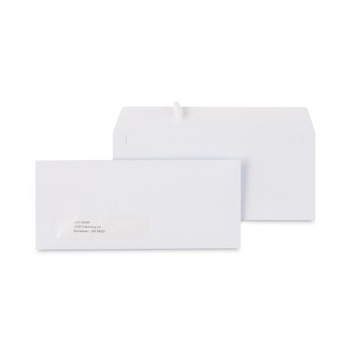 Universal UNV36322 4.13 in. x 9.5 in. #10 Commercial Flap Gummed Window Envelope - White (250/Box)