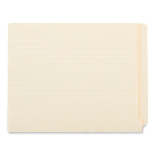 File Folders | Universal UNV13300 Deluxe 9 in. Front Reinforced End Tab Folders - Letter Size, Manila (100/Box) image number 0