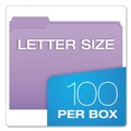 File Folders | Pendaflex R152 1/3 LAV 0.75 in. Expansion Double-Ply Reinforced 1/3-Cut Top Tab Colored File Folders - Letter Size/Lavender (100/Box) image number 5
