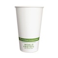 Cups and Lids | World Centric CUPA16 16 oz. Paper Hot Cups - White (1000/Carton) image number 0