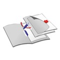 Report Covers & Pocket Folders | Durable 226307 Swingclip 30 Sheet Capacity Letter Size Report Cover - Clear/Dark Blue Clip (25/Box) image number 3