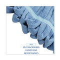 Mops | Boardwalk BWKMWTMB Microfiber Looped-End Wet Mop Head - Medium, Blue image number 6
