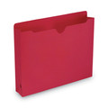File Folders | Smead 75569 Straight Tab Letter Size Colored File Jackets with Reinforced Double-Ply Tab - Red (50/Box) image number 1