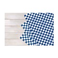 Food Wraps | Paterson WG01014 12 in. x 12 in. Grease-Resistant Food Wrap - Blue Check (5000/Carton) image number 3