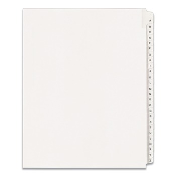 Avery 01700 11 x 8.5 Allstate Style Preprinted Legal Exhibit Side A to Z Tab Index Dividers - White (26-Pieces/Set)