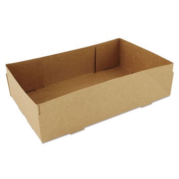 SCT SCH 0122 8.63 in. x 5.5 in. x 2.25 in. 4-Corner Pop-Up Food and Drink Tray - Brown (500/Carton)