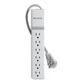 Surge Protectors | Belkin BE106000-08R 720 J 6 AC Outlets 8 ft. Cord Home/Office Surge Protector with Rotating Plug - White image number 1