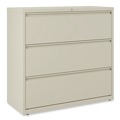 Office Filing Cabinets & Shelves | Alera 25504 42 in. x 18.63 in. x 40.25 in. 3 Legal/Letter/A4/A5 Size Lateral File Drawers - Putty image number 2