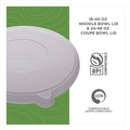 Food Trays, Containers, and Lids | Eco-Products EP-BLRLID 7.93 in. x 0.6 in. Worldview 100% Recycled Content Lid - Clear (400/Carton) image number 6