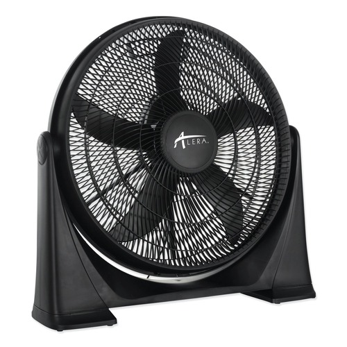  | Alera FAN203 120V 0.65 Amp 20 in. 3-Speed Plastic Super-Circulator Tilt Fan - Black image number 0