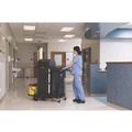 Cleaning Carts | Rubbermaid Commercial FG9T8600BLA 17.75 in. x 10.3 in. Locking Security Hood - Black image number 4