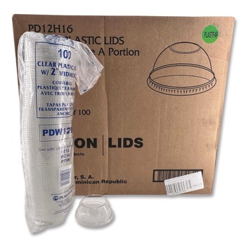 TABLETOP AND SERVEWARE | Plastifar 18431 PET Lids, Fits 5 oz and 8 oz Sundae Cup, 100/Sleeve, 10/Sleeves/Carton