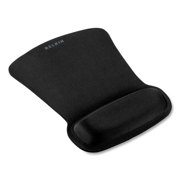 MOUSE PADS AND WRIST SUPPORT | Belkin F8E262-BLK WaveRest 9.3 in. x 11.9 in. Gel Mouse Pad with Wrist Rest - Black