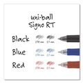 Pens | uni-ball 65942 Signo 0.7 mm Retractable Gel Pen - Red Ink/Silver/Red Barrel/Medium (1-Dozen) image number 3