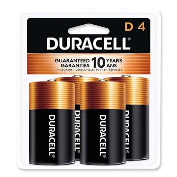 HOUSEHOLD BATTERIES | Duracell MN1300R4Z CopperTop Alkaline D Batteries (4/Pack)