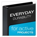 Binders | Cardinal 17601 Performer 3 Slant D Ring 3 in. Capacity ClearVue Binder - Black image number 2
