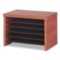 Desktop Organizers | Alera ALEVA316012MC Valencia Series 15.75 in. x 9.88 in. x 10.88 in. Under Counter Organizer Shelf - Cherry image number 1