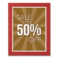 Floor Signs & Safety Signs | Deflecto 68776R Self Adhesive Sign Holders with 8.5 x 11 Insert - Clear with Red Border Frame (2/Pack) image number 3