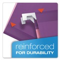 File Folders | Pendaflex 04153 1/5 VIO 1/5-Cut Tabs Colored Reinforced Hanging Legal Folders - Violet (25/Box) image number 1