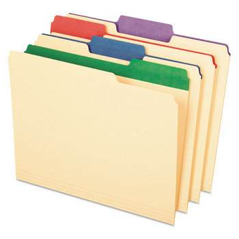 Pendaflex 84101EE 0.75 in. Expansion 1/3-Cut Color Tab Letter Size File Folders - Manila (50/Box)