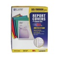 Sheet Protectors | C-Line 32457 0.13 in. Capacity 8.5 x 11 Vinyl Report Covers with Binding Bars - Clear (50/Box) image number 0
