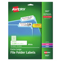 Dividers & Tabs | Avery 05027 0.94 in. x 3.44 in. Extra-Large TrueBlock File Folder Labels - White (18/Sheet, 25 Sheets/Pack) image number 0