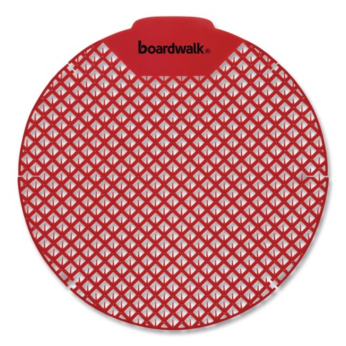 Odor Control | Boardwalk FGVIN-P-012I072M-20-21430 1.8 oz. Urinal Screen - Cherry Scent, Red (1-Dozen) image number 0