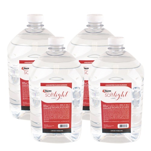 Food Service | Sterno STE 30130 Soft Light 1 gallon Bottle Liquid Wax Lamp Oil - Clear (4/Carton) image number 0