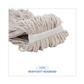 Just Launched | Boardwalk BWKCM20032 32 oz. 4-Ply Cut-End Cotton Mop Head - White (12/Carton) image number 7