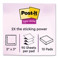 Back to School Sale | Post-it Notes Super Sticky 622-8SSJOY 1.88 in. x 1.88 in. Pads in Summer Joy Collection Colors (8/Pack) image number 3