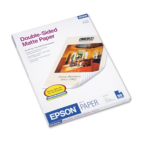 Copy & Printer Paper | Epson S041568 Premium Matte 9 mil. 8.5 in. x 11 in. Presentation Paper - Bright White (50/Pack) image number 0