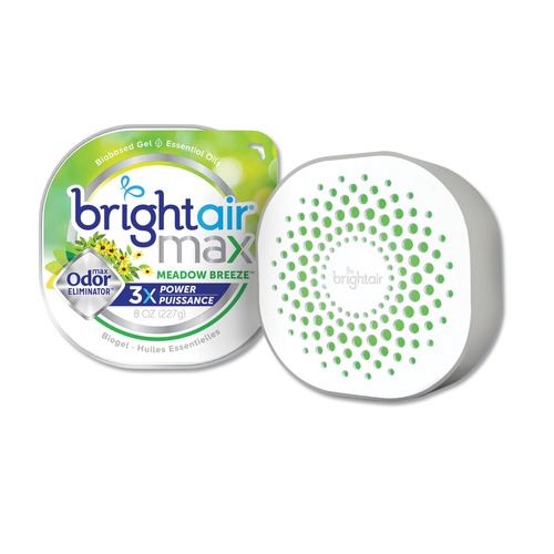 Odor Control | BRIGHT Air 900438EA 8 oz. Jar Max Odor Eliminator Air Freshener - Meadow Breeze image number 0