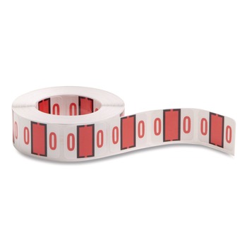 Smead 67370 1 x 1.25 Numerical End Tab File Folder 0 Labels - White (1-Roll)
