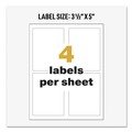 Labels | Avery 60503 UltraDuty 3.5 in. x 5 in. GHS Chemical Waterproof and UV Resistant Labels - White (50/Box) image number 8